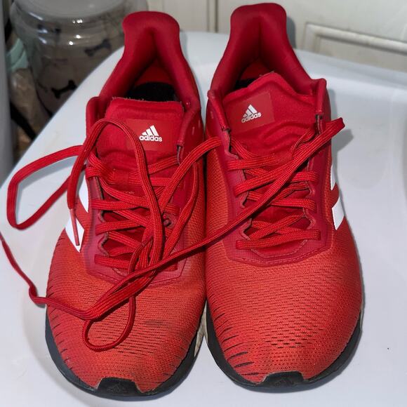 Adidas Solar Drive Red Lightweight Running Shoes Gym - Picture 5 of 8